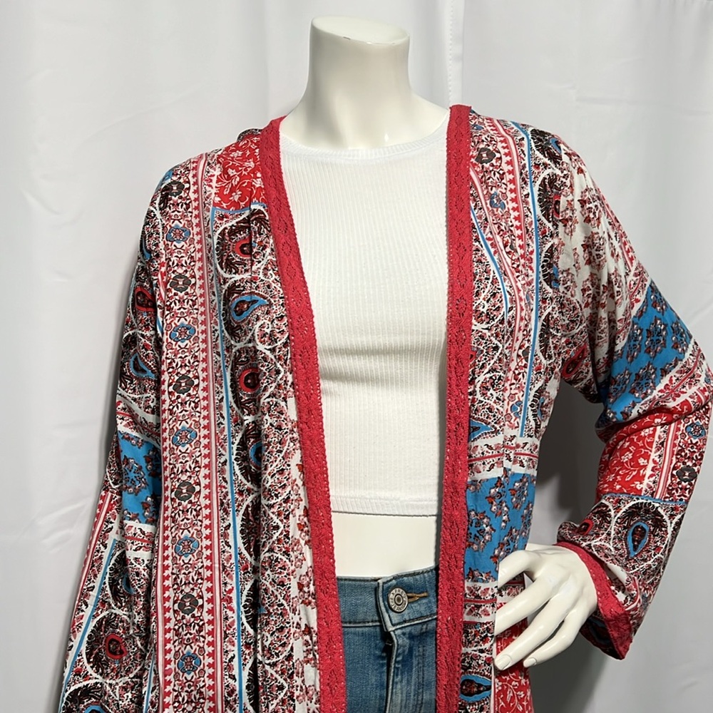 NWT Paisley Patchwork Boho Printed Split Side Ope… - image 3